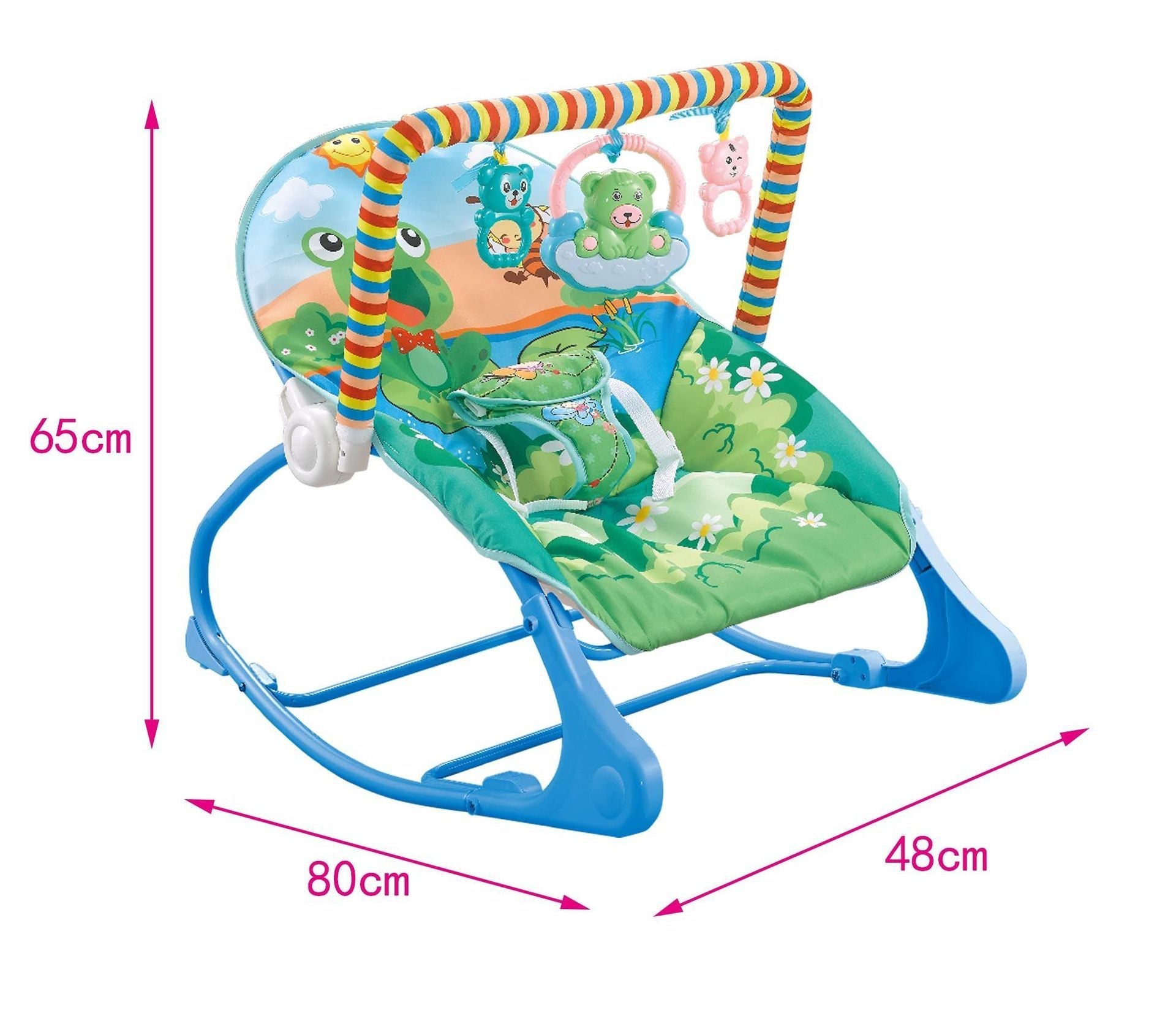 Portable Foldable Baby Rocking Chair Bassinet with Mosquito Net