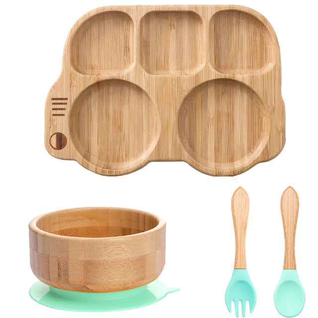 SnuggleSprout Wooden Feeding Bowl – Safe Natural Baby Tableware