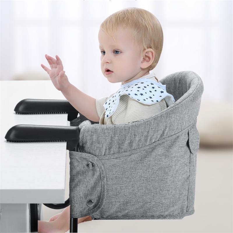 Foldable Baby High Chair - Portable Table Side Feeding Seat