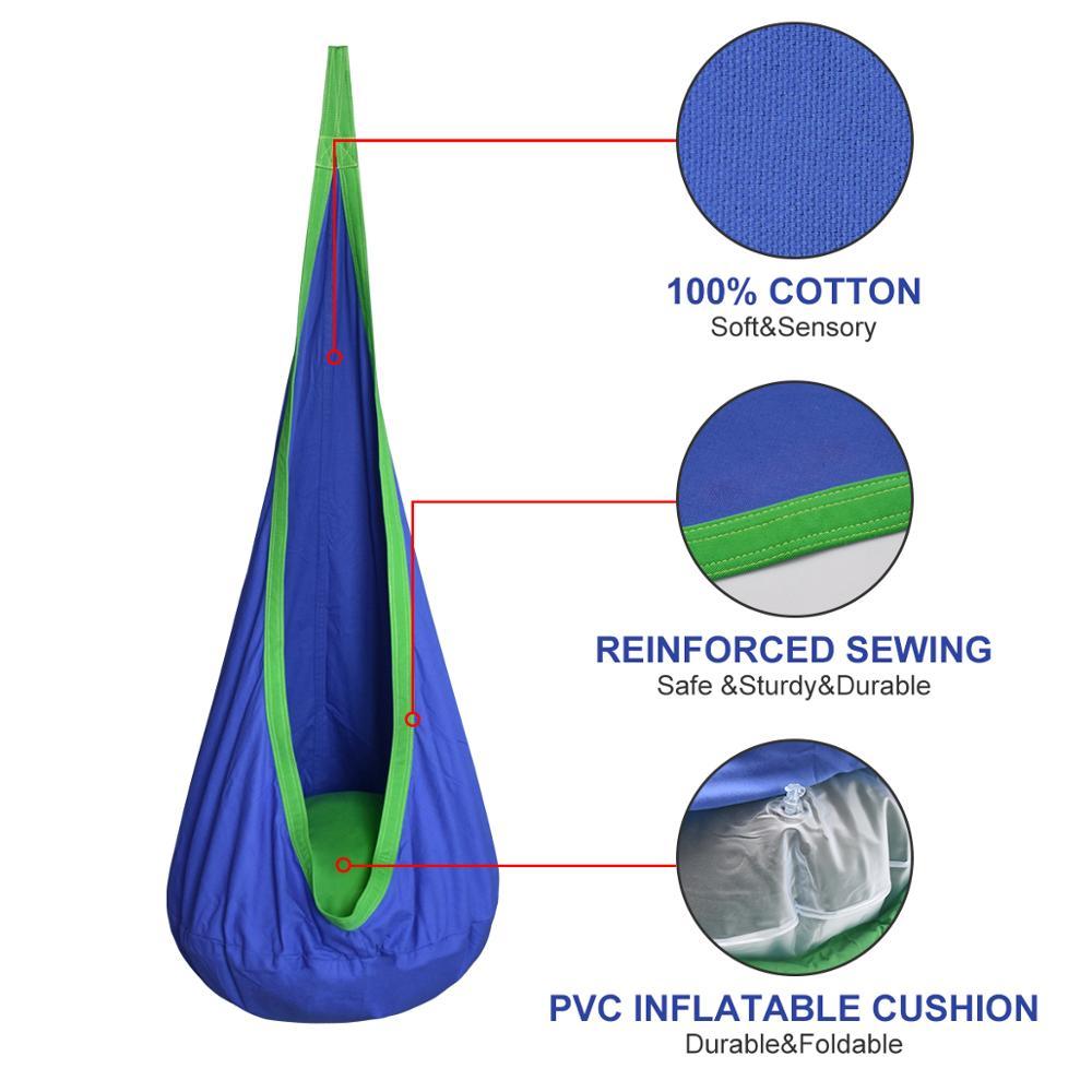 TodlerNest Cotton Cocoon Swing Chair - Portable Kids Hammock Pod