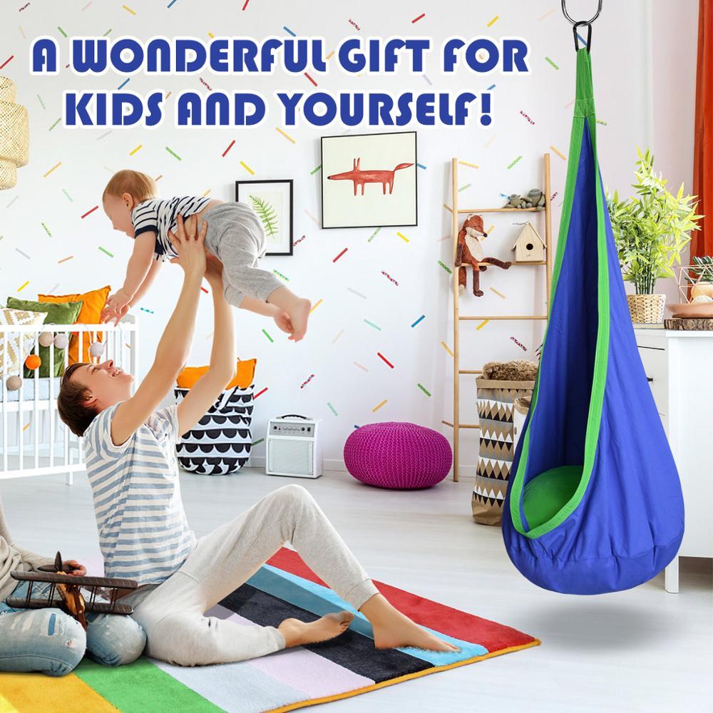 TodlerNest Cotton Cocoon Swing Chair - Portable Kids Hammock Pod