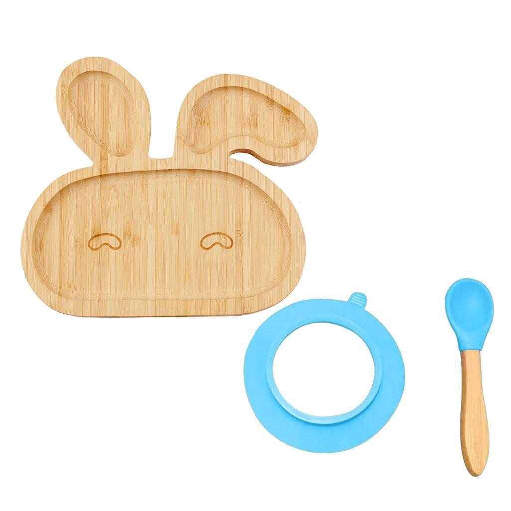 BubblyJoy Bamboo Baby Bowl Set - Non-Toxic Toddler Feeding Kit