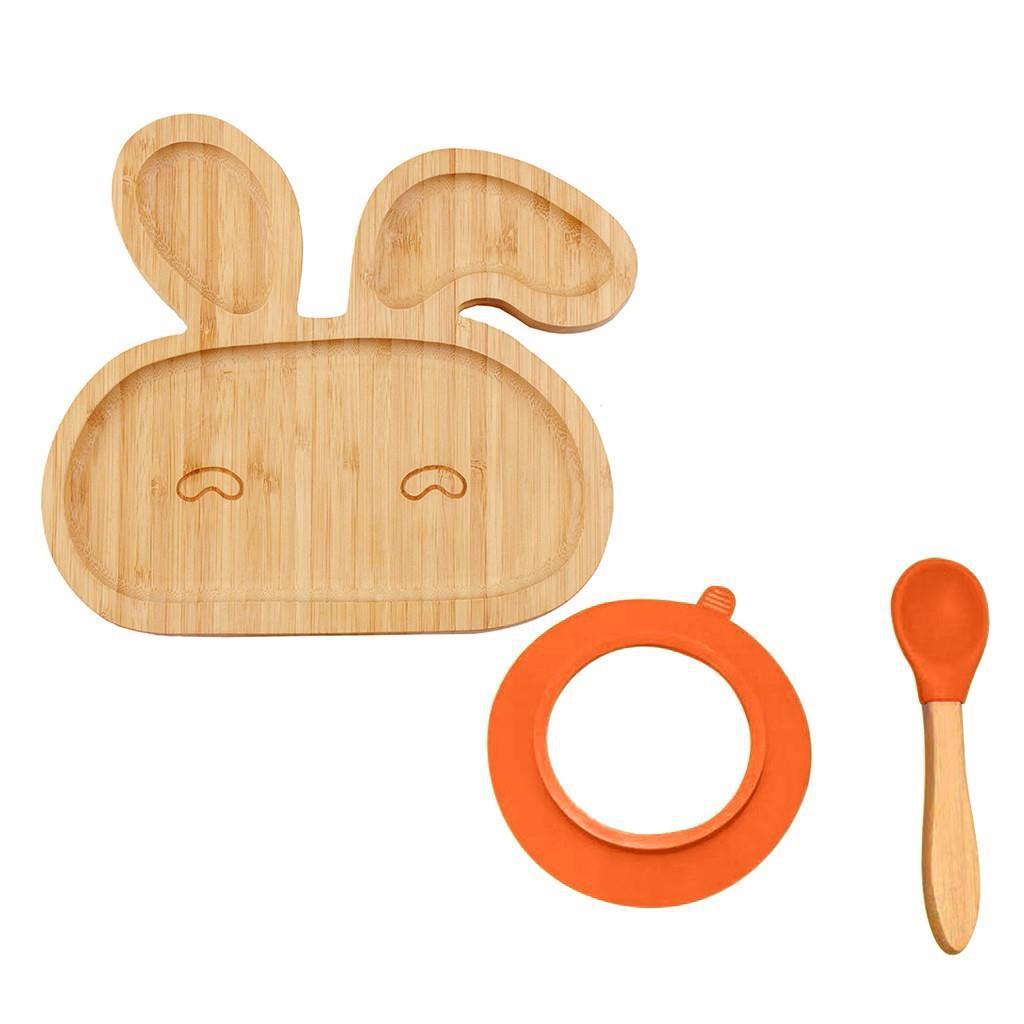 BubblyJoy Bamboo Baby Bowl Set - Non-Toxic Toddler Feeding Kit