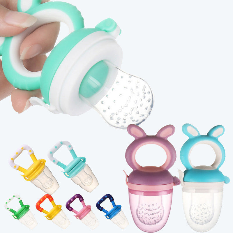 Baby Fruit Feeder - BPA-Free Silicone Teether with Safety Lock