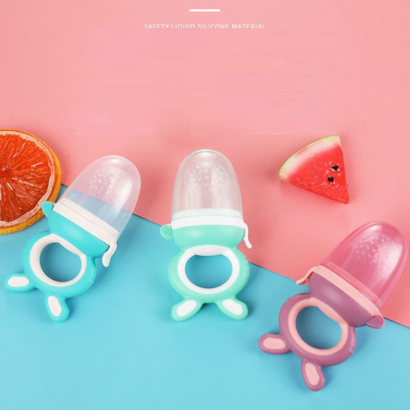 Baby Fruit Feeder - BPA-Free Silicone Teether with Safety Lock