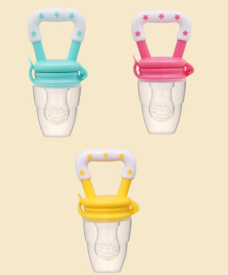 Baby Fruit Feeder - BPA-Free Silicone Teether with Safety Lock