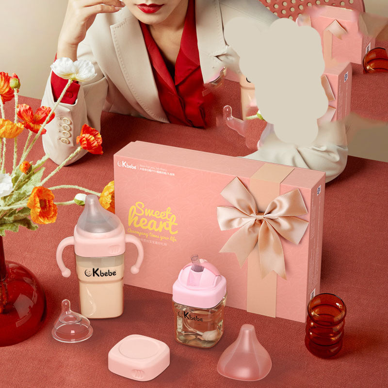 Kbebe Baby Straw Bottle Set - BPA-Free 280mL Feeding Kit