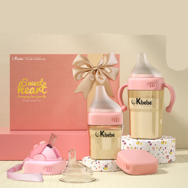Kbebe Baby Straw Bottle Set - BPA-Free 280mL Feeding Kit