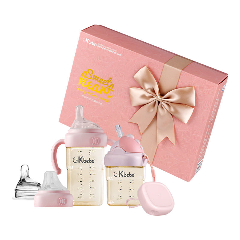 Kbebe Baby Straw Bottle Set - BPA-Free 280mL Feeding Kit