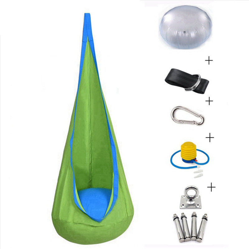 Kids Pod Hammock Chair Cotton-Blend Indoor Outdoor Swing Cocoon