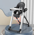 IVOLIA Foldable Portable Baby High Chair - Adjustable Height Dining Seat