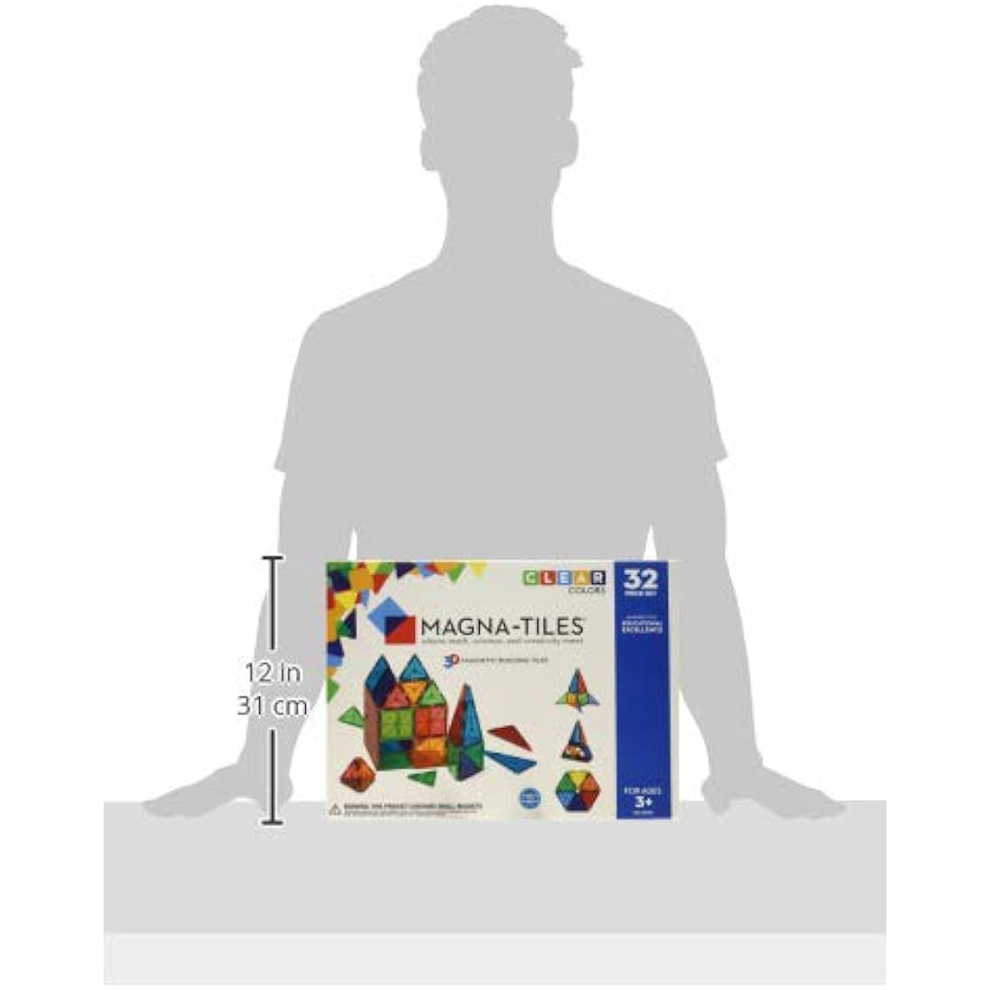 MAGNA-TILES Classic 32-Piece Magnetic Construction Set, Magnet Building Blocks, STEM Engineering Toys & Math Manipulatives, Preschool, Classroom, Playroom, Sensory Room Essentials