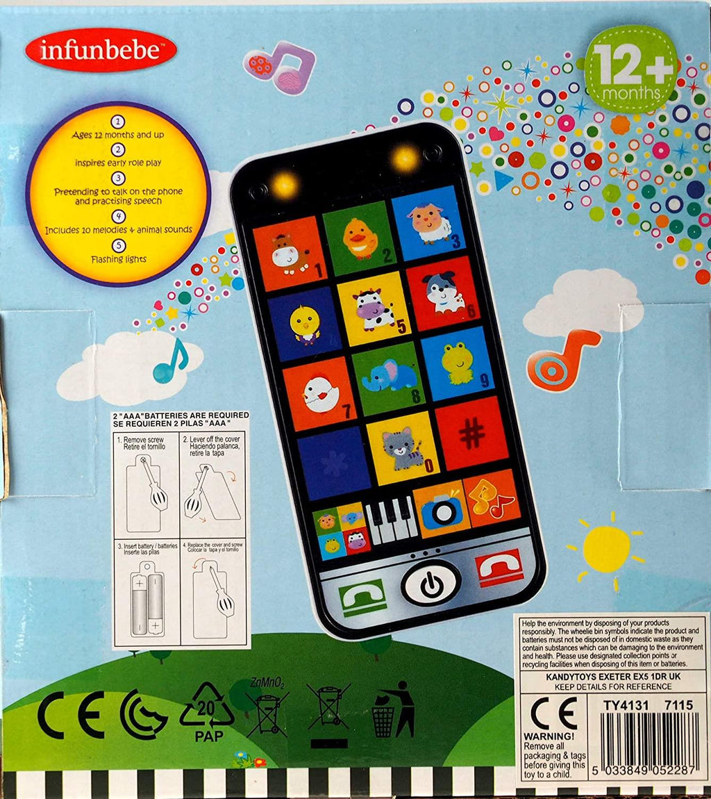 Baby's Pretend Smart Phone Sensory Toy with Sound Effects