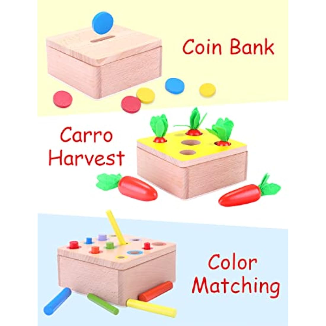 Baby Montessori Toys for 1 Year Old Boys Girls, Wooden Toys for 1 2 3 Year Olds, Baby Sensory Toys 4 in 1 Activity Cube Balls Drop Toy, Toddlers Educational Sorting Toy, Babies 1st Birthday Gifts