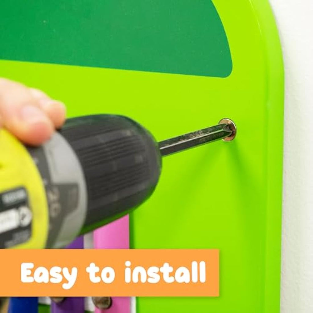 SPARK & WOW Crocodile Activity Wall Panels - Ages 18m Plus - Montessori Sensory Wall Toy - 11 Activities - Busy Board - Toddler Room Decor