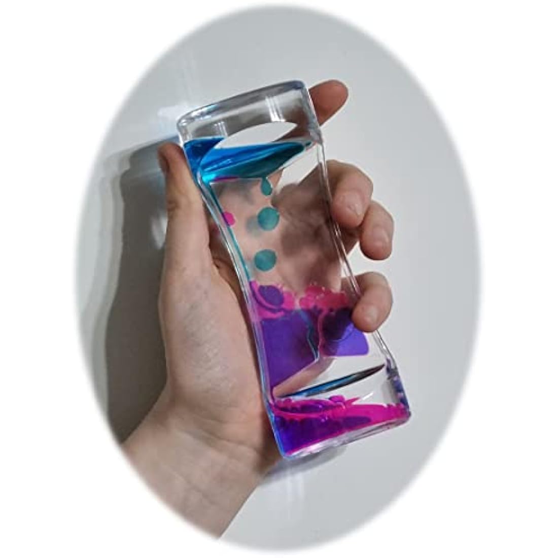 Liquid Sensory Timer for Autism, Needs, ADHD, Stress Relief, Anxiety. Autism Toy and Special Needs Fidget. Choice of Colour. (Yellow & Pink)