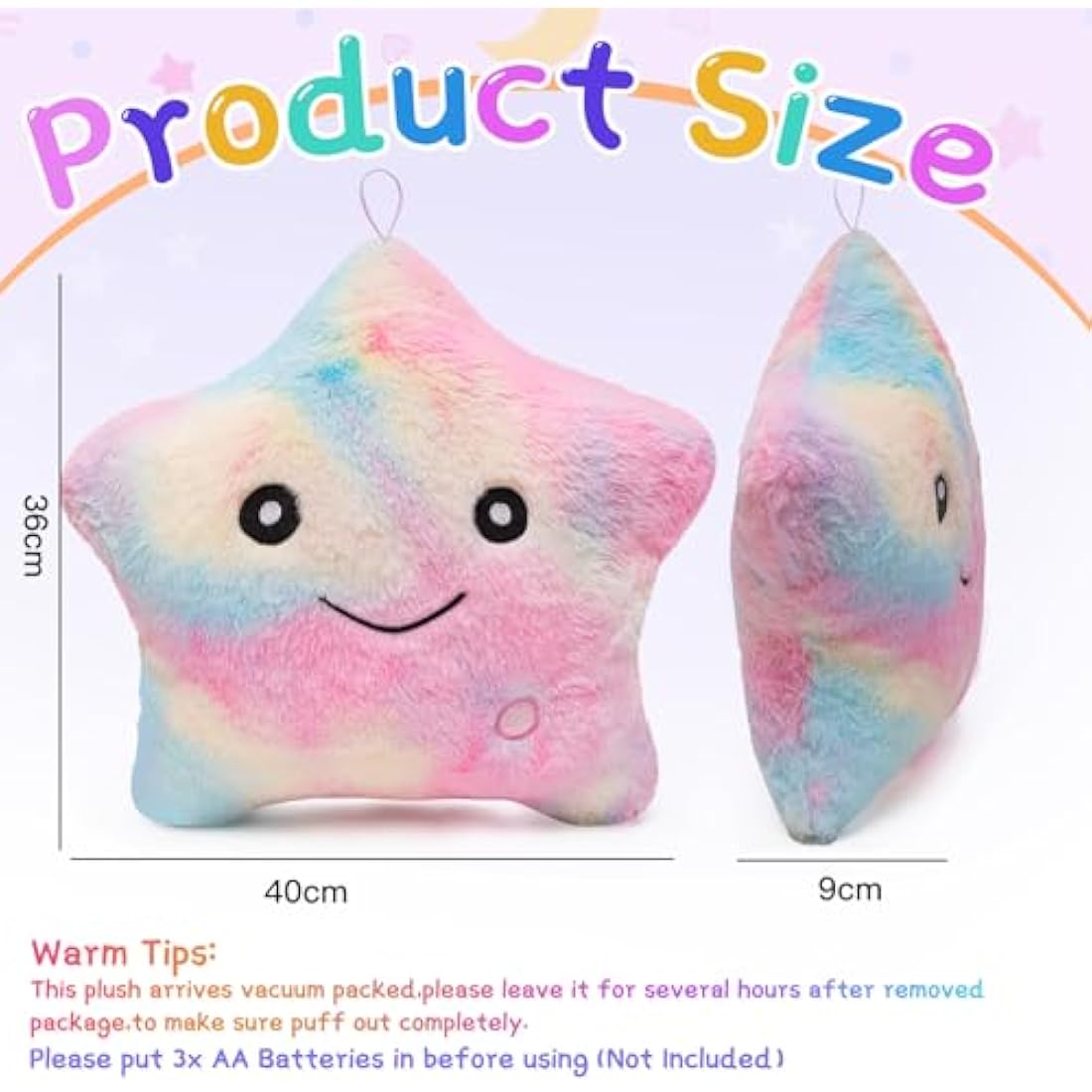 NYOBABE Sensory Toys for Autism, Light Up Star Teddy, Kids Sleep Aid, Toddler Baby Sensory Play Lights, Birthday & Xmas Gifts for 3-10 Year Old Girls & Boys, Colorful
