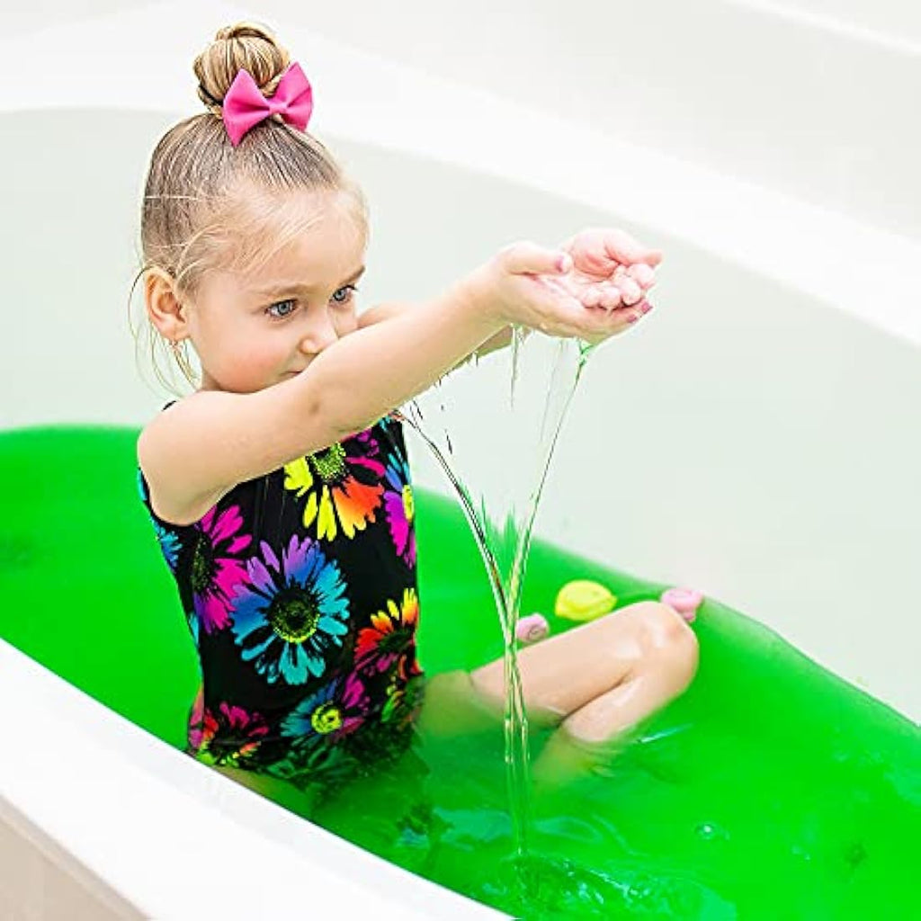 Zimpli Kids Slime Baff Purple & Green, 4 Bath Value Pack, Magically turns water into gooey, colourful slime, 2 x Free Crackle Baff, Children's Sensory & Bath Toy Gift, Certified Biodegradable