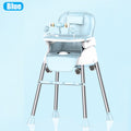 Foldable Baby High Chair - Portable Adjustable Metal Frame Feeding Seat