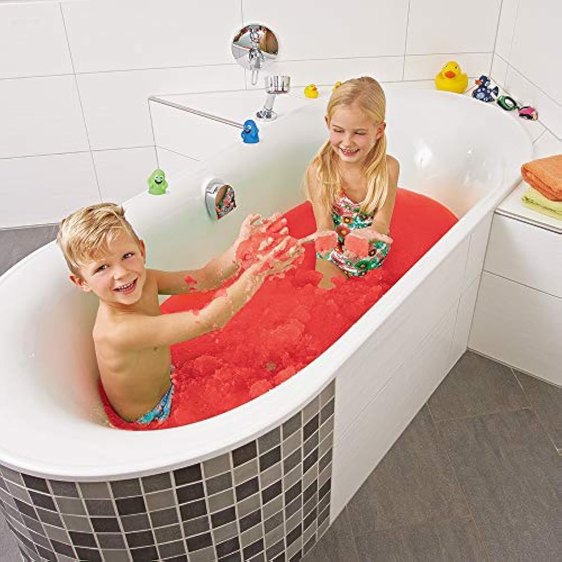 Zimpli Kids - 12 Use Mega Baff Pack, 6 x Bath Bombs, 2 x Gelli Baff, 2 x Slime Baff & 2 x Crackle Baff, Children's Value Sensory Bath Toy Gift Set, Birthday Present for Boys & Girls, Water Toy