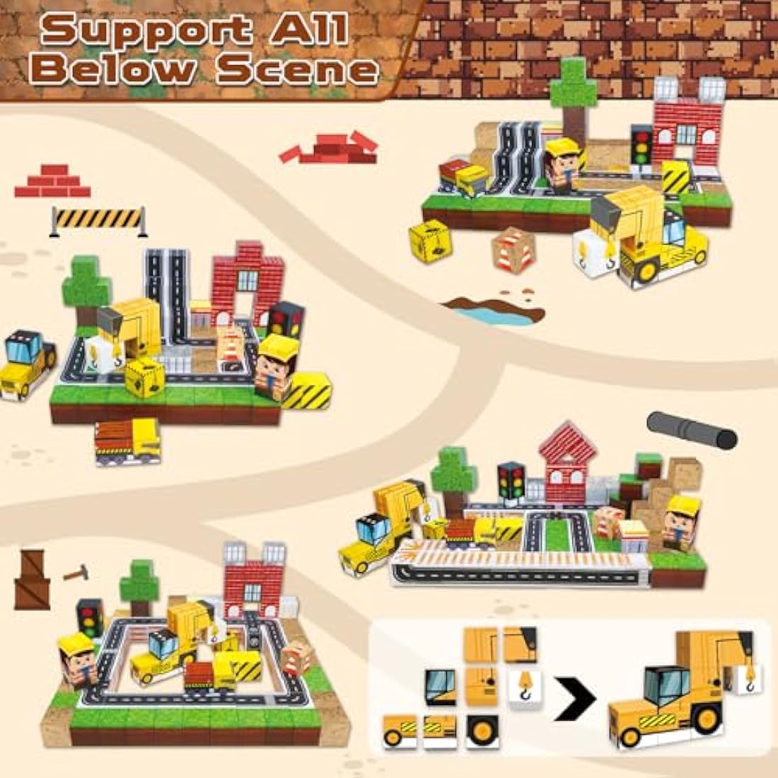 ToyUnited Magnetic Building Blocks, 100PCS Magnetic Blocks Stacking Tiles Cubes Construction Toys STEM Montessori Sensory Toys Gifts for Kids Ages 4 5 6 7 8 9 10 Christmas Advent Calendar