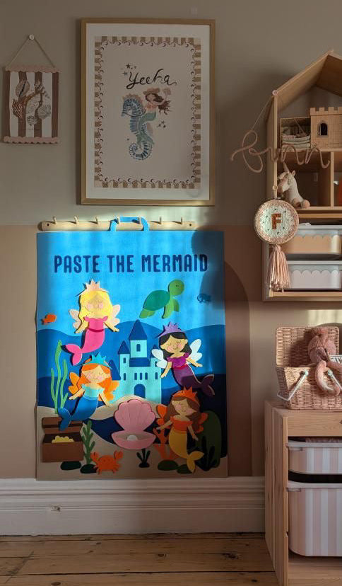 Paste The Mermaid Felt Play Board-Magical Sensory Dress up activity for kids | The Playmakers Co