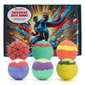 Superhero Bath Bomb Gift Set for Kids - Set of 6 Handmade Fizzies, Moisturising, Bubble Formula - Kids Bath Bombs - Bath Bombs for Boys - Perfect for