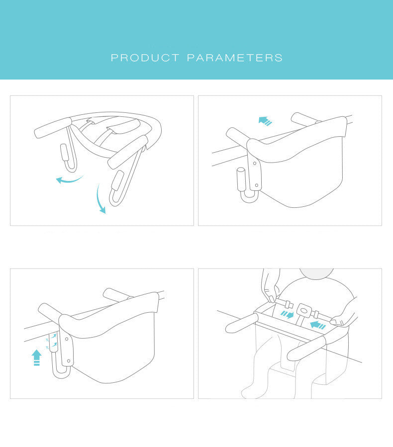 Soffla Lightweight Foldable Travel High Chair - Portable Baby Dining Seat