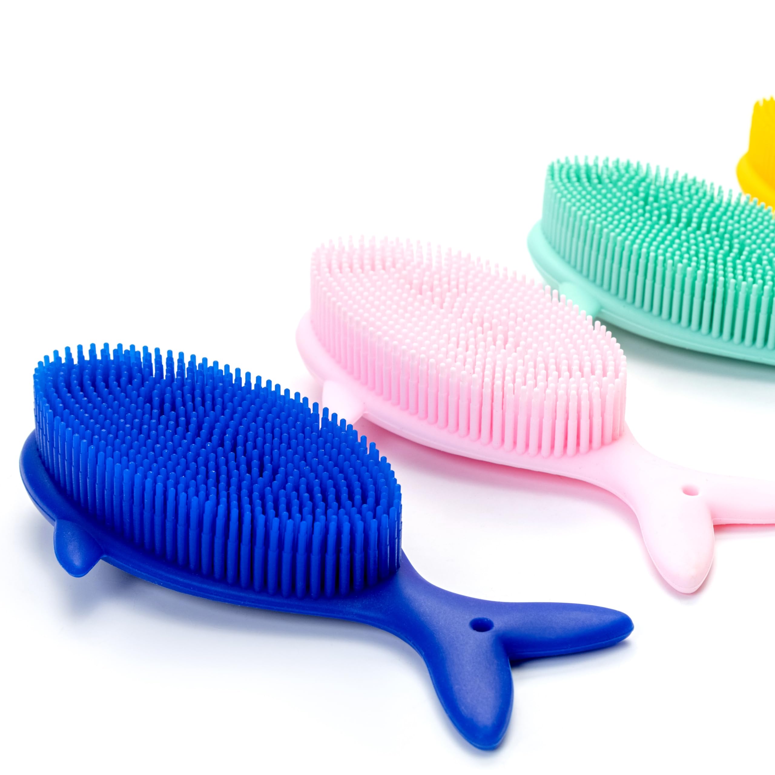 Premium Sensory Brush for Kids or Autism,Soft Silicone Body Scrubber,2 in 1 Sensory Room Occupational Therapy Brushes,Silicone Loofah,Pet Shower