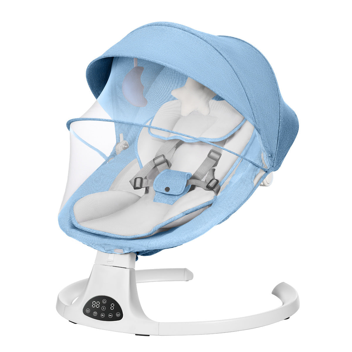KiddNest Baby Rocker Steel Frame Reclining Chair - Foldable Infant