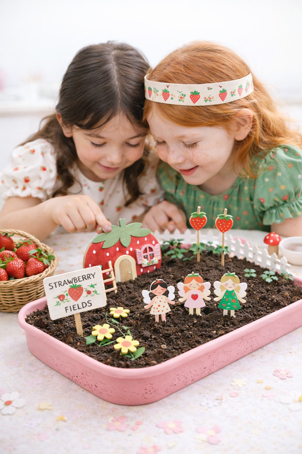 Fairy Gardening Kit for kids | Sensory Play set with Apron,Tray, Shovel, Fairies, Soil & Seeds | The Playmakers Co