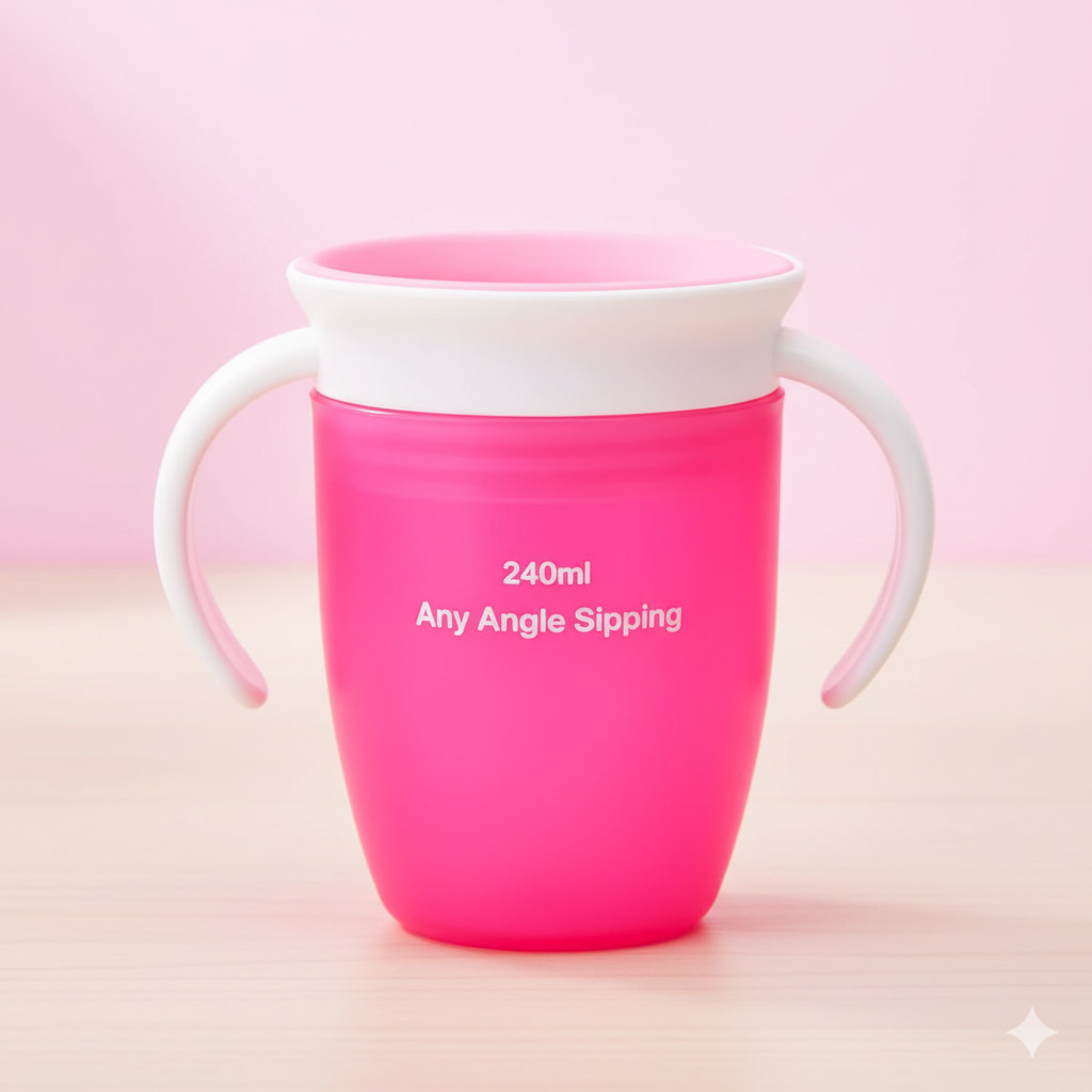 360° Sippy Cup - Leakproof 240ml Baby Training Cup (1-2 Years)