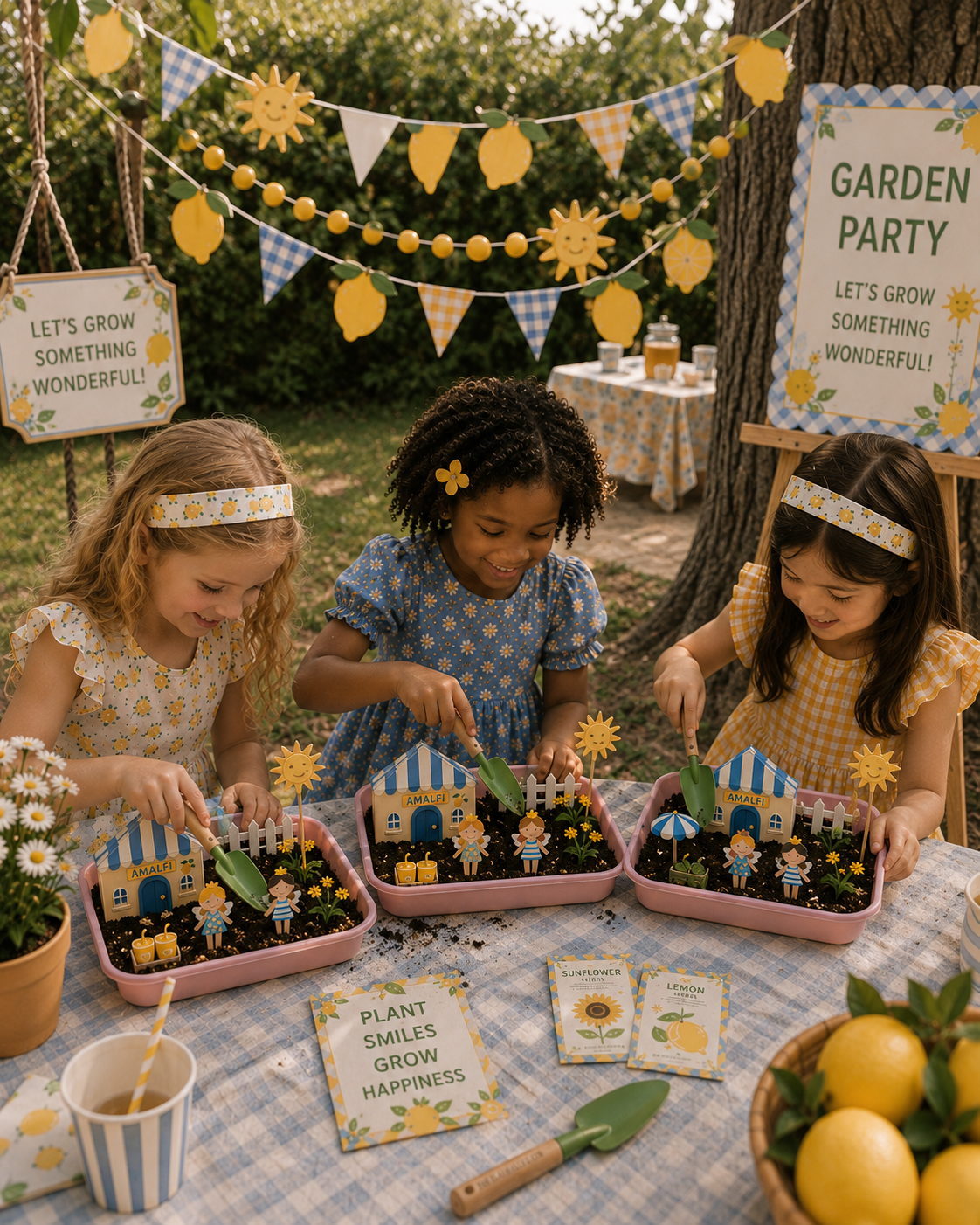 Fairy Gardening Kit for kids | Sensory Play set with Apron,Tray, Shovel, Fairies, Soil & Seeds | The Playmakers Co