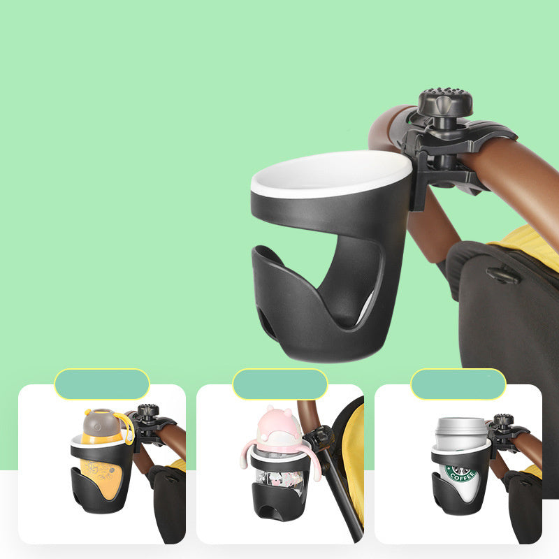 Bnuggle Universal Stroller Cup Holder - Durable ABS Black