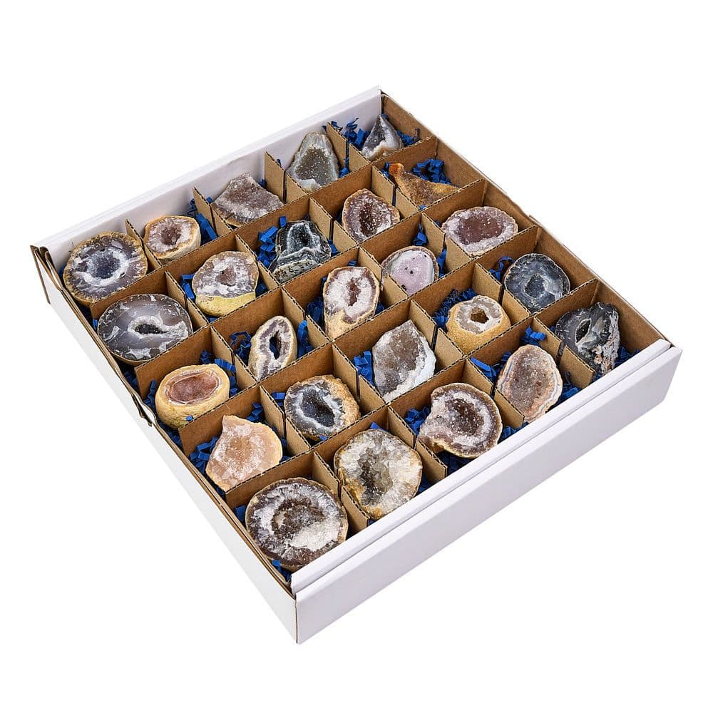 Boxed Druzy Agate Geode Collectable Crystal Naturally Coloured (SINGLE)