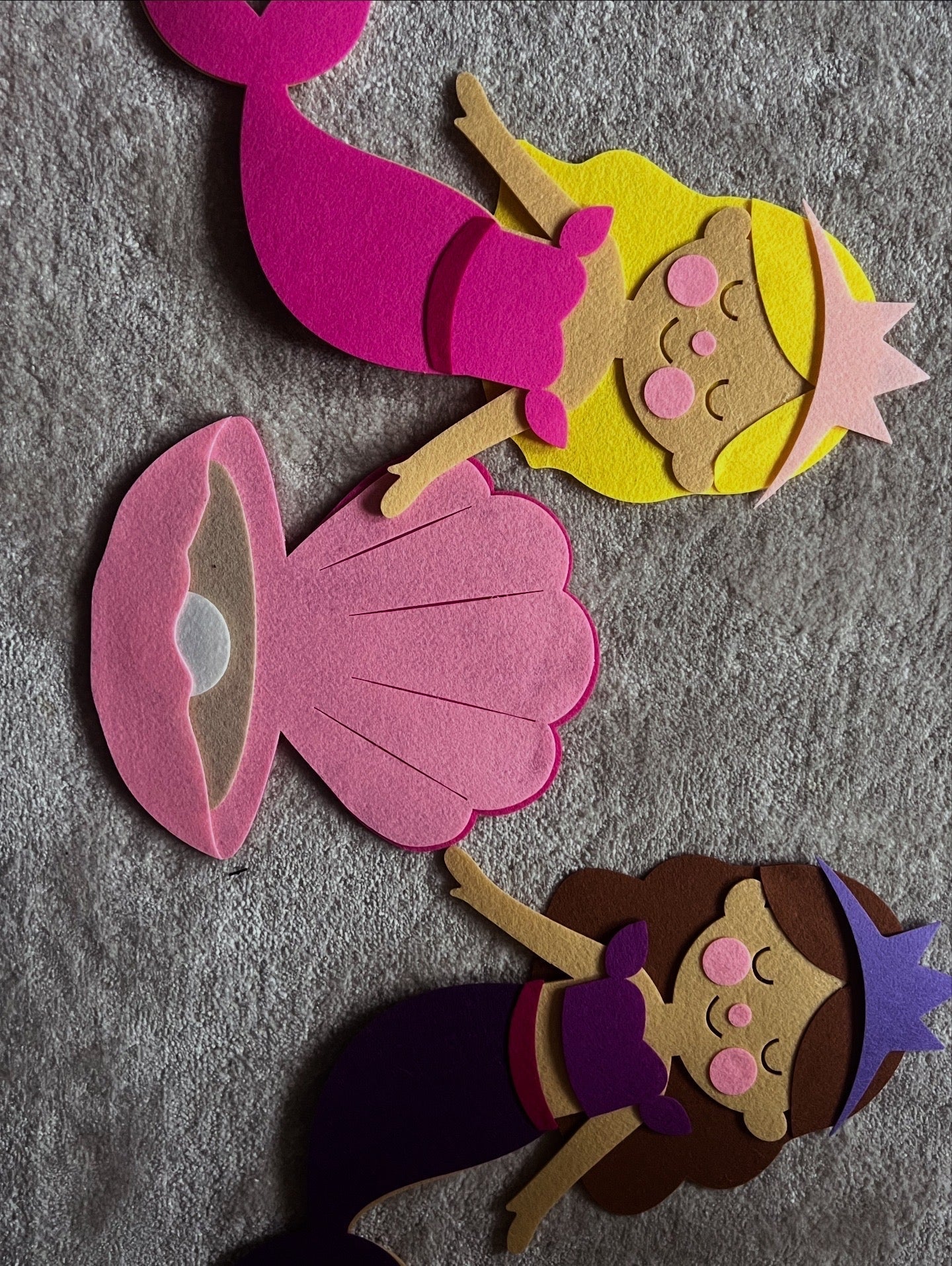 Paste The Mermaid Felt Play Board-Magical Sensory Dress up activity for kids | The Playmakers Co