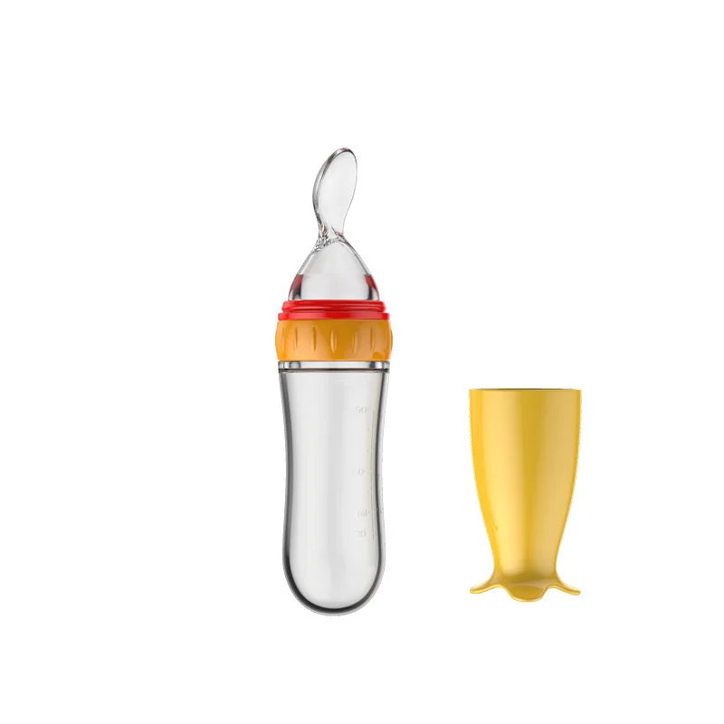 Softuru Baby Feeding Bottle – Silicone Spoon Milk & Cereal Feeder