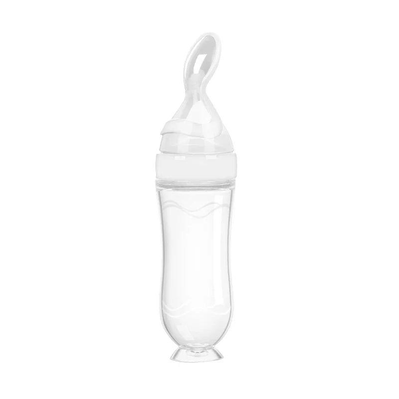 Softuru Baby Feeding Bottle – Silicone Spoon Milk & Cereal Feeder