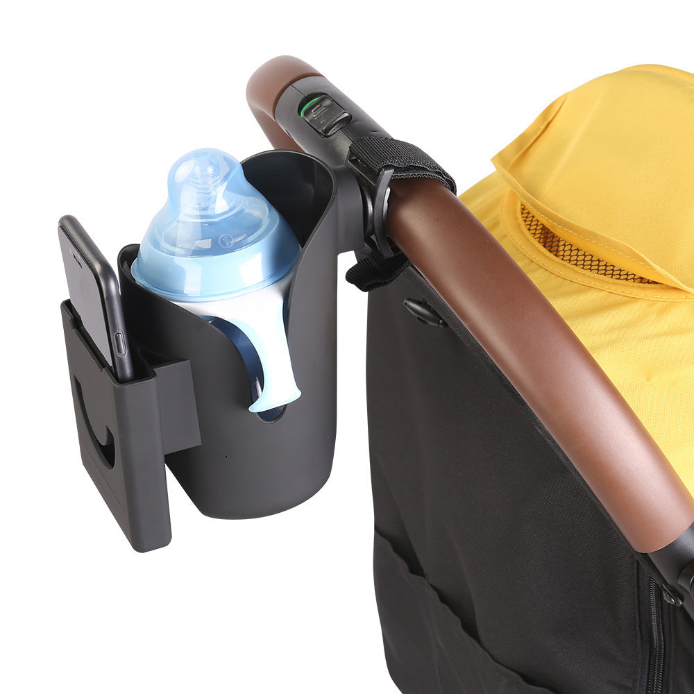 Lullumo Stroller Cup Holder with Phone Stand – ABS Universal 2-in-1