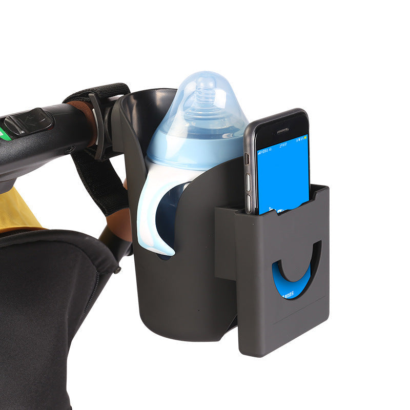 Lullumo Stroller Cup Holder with Phone Stand – ABS Universal 2-in-1
