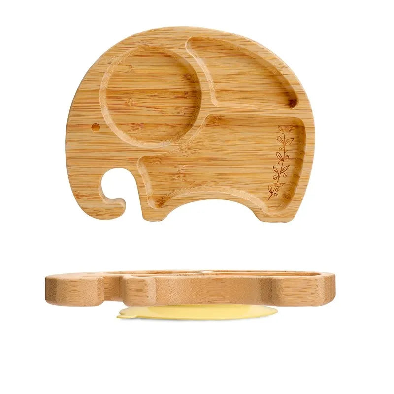 Bamboo Baby Tableware Set – Non-Slip Bowl, Plate & Utensils (6-Piece)