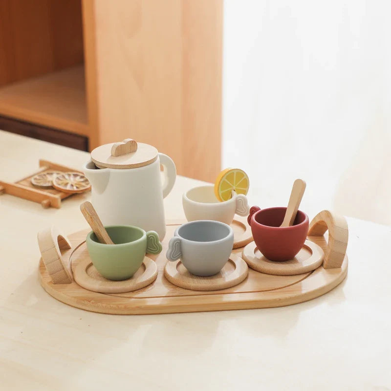 Silicone Kids Tea Set – 9-Piece Food-Grade Play Kit | BPA-Free