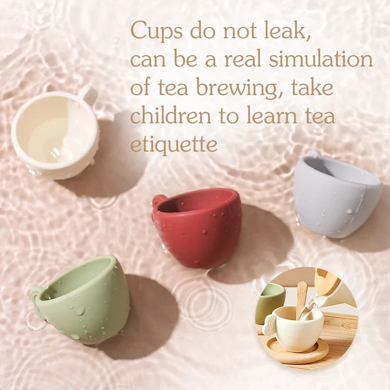 Silicone Kids Tea Set – 9-Piece Food-Grade Play Kit | BPA-Free