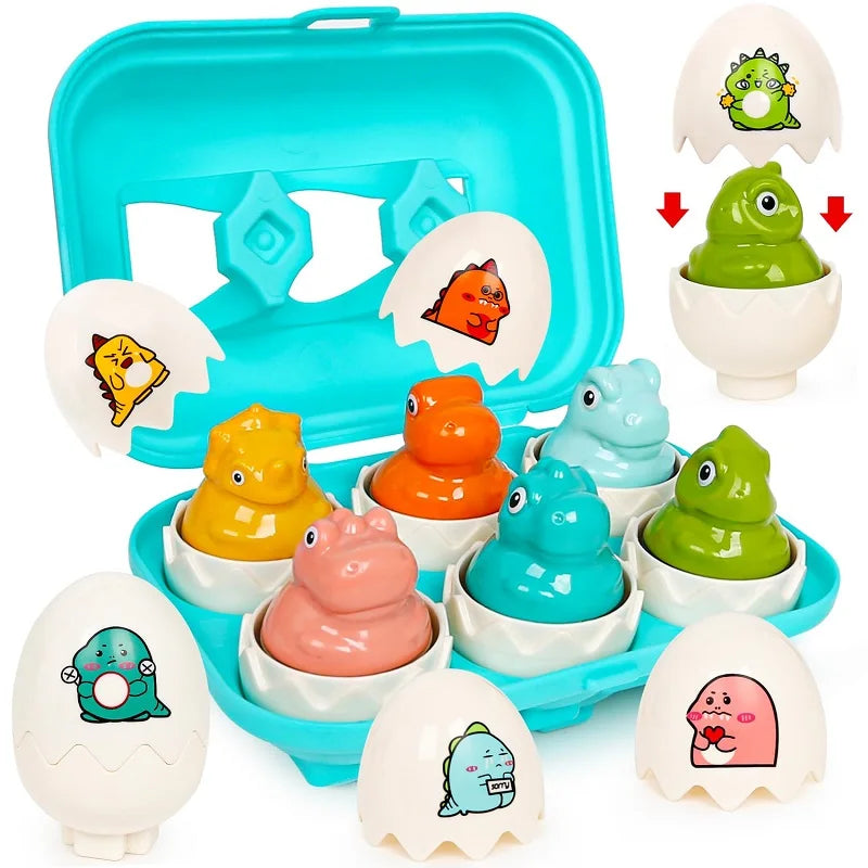 Chickamic Matching Eggs – Montessori Shape Sorter & Educational Easter Set