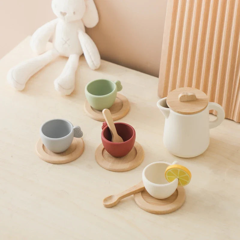 Silicone Kids Tea Set – 9-Piece Food-Grade Play Kit | BPA-Free