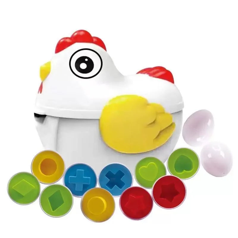 Chickamic Matching Eggs – Montessori Shape Sorter & Educational Easter Set