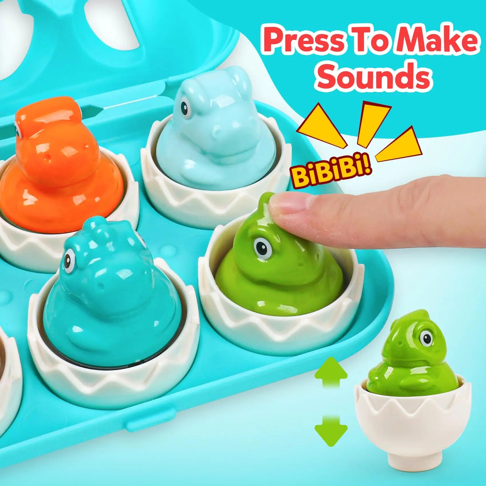 Chickamic Matching Eggs – Montessori Shape Sorter & Educational Easter Set