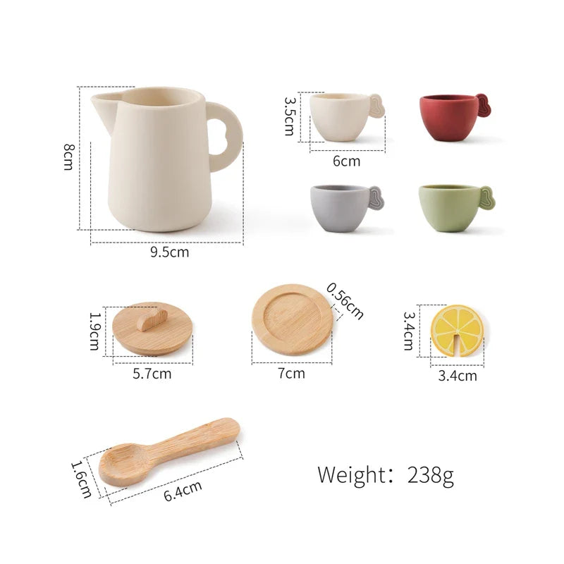 Silicone Kids Tea Set – 9-Piece Food-Grade Play Kit | BPA-Free