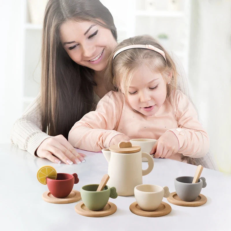Silicone Kids Tea Set – 9-Piece Food-Grade Play Kit | BPA-Free