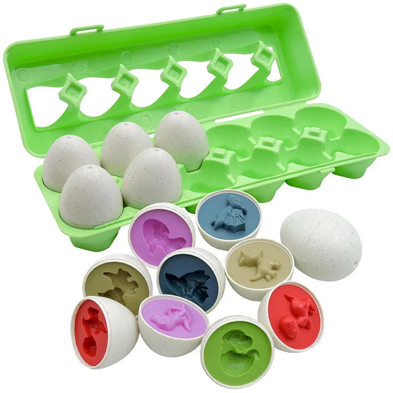Chickamic Matching Eggs – Montessori Shape Sorter & Educational Easter Set